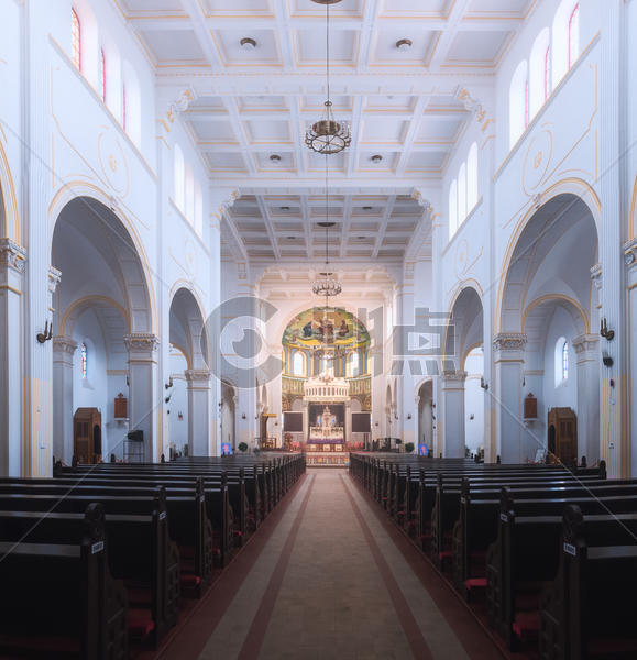 青岛教堂全景图片素材免费下载