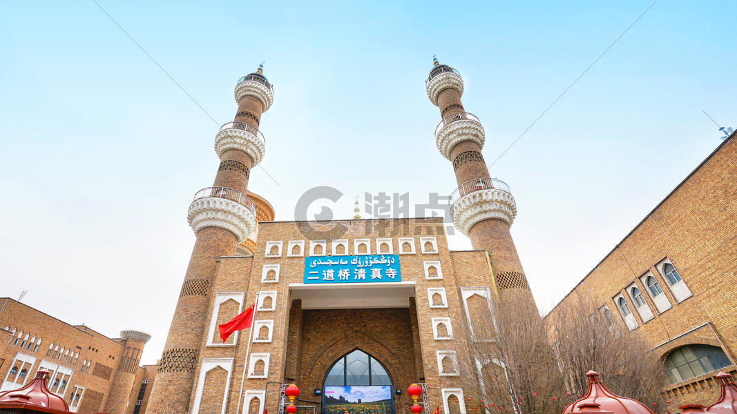 新疆乌鲁木齐二道桥清真寺图片素材免费下载
