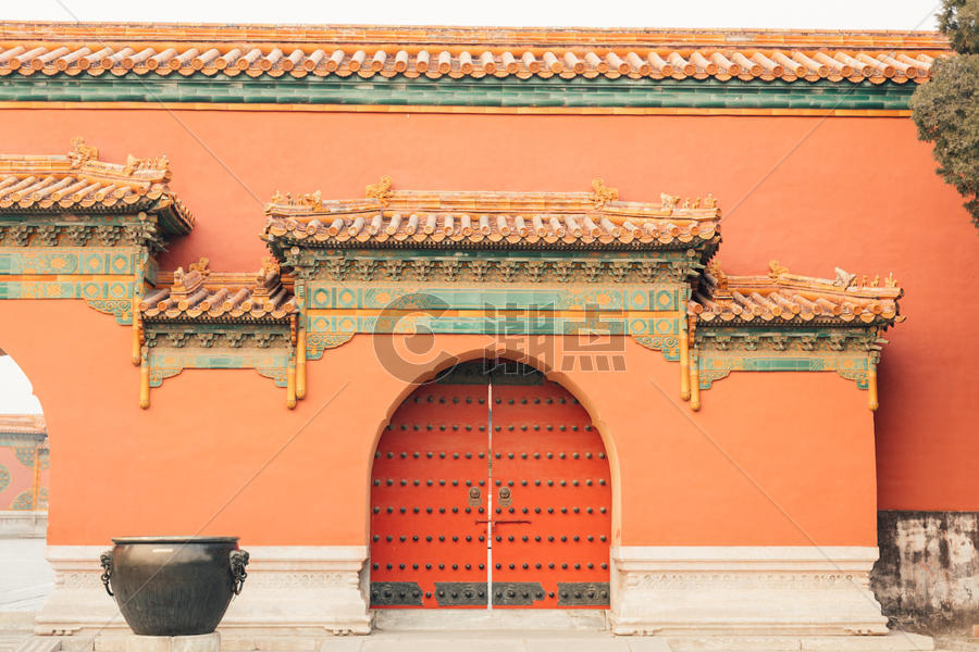 北京故宫博物馆大红宫门图片素材免费下载