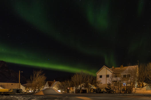 北欧挪威北极圈罗弗敦群岛北极光图片素材免费下载