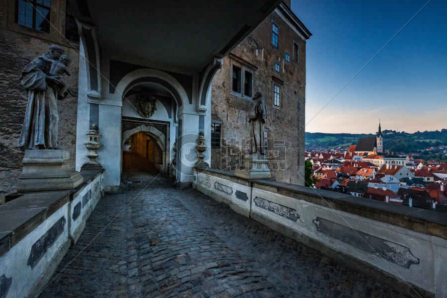 东欧捷克著名旅游小镇克鲁姆洛夫CK小镇图片素材免费下载