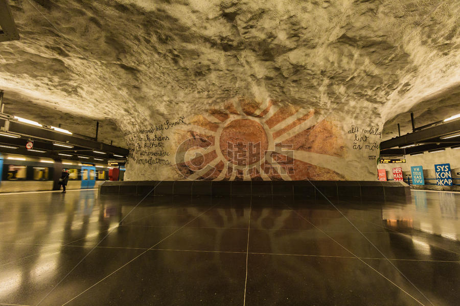 斯德哥尔摩城市地铁艺术空间图片素材免费下载