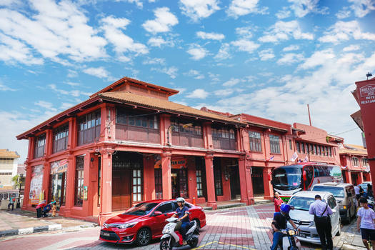 马来西亚马六甲荷兰红屋图片素材免费下载