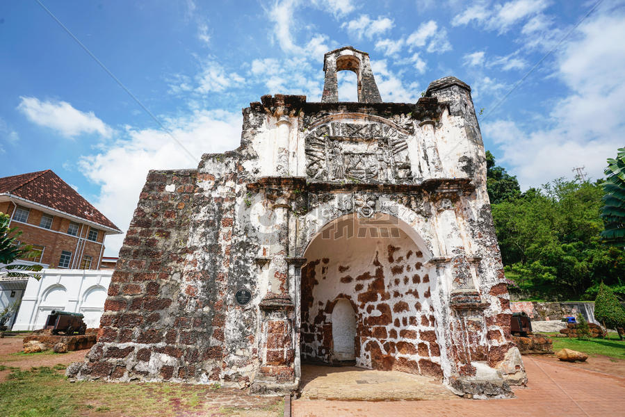 马来西亚马六甲圣地亚哥古城门图片素材免费下载
