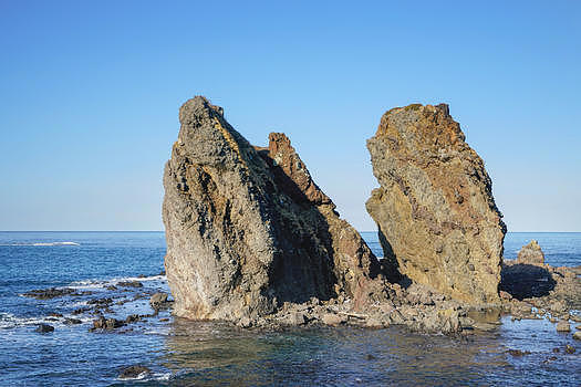 日本北海道知床礁石图片素材免费下载