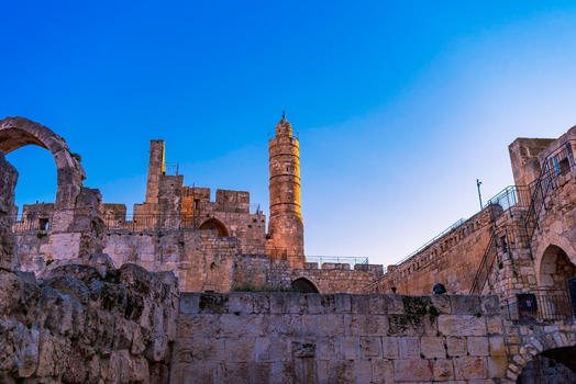 耶路撒冷大卫塔城内遗址图片素材免费下载