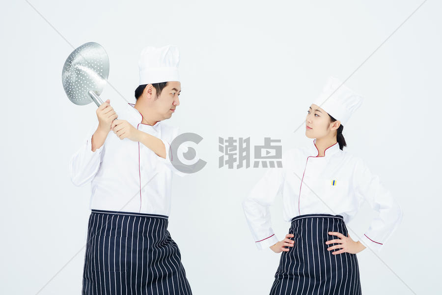 双人厨师形象图片素材免费下载