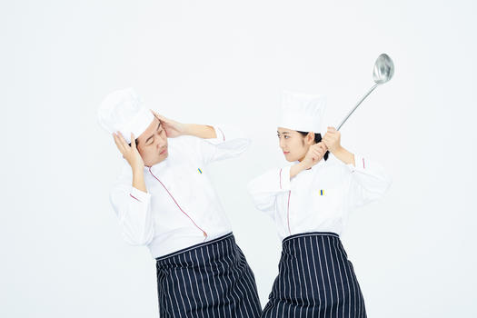 双人厨师形象图片素材免费下载