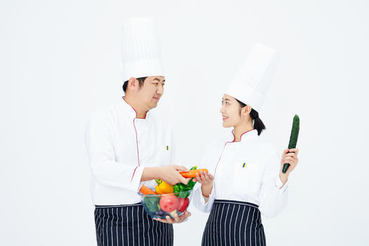 厨师与水果蔬菜图片素材免费下载