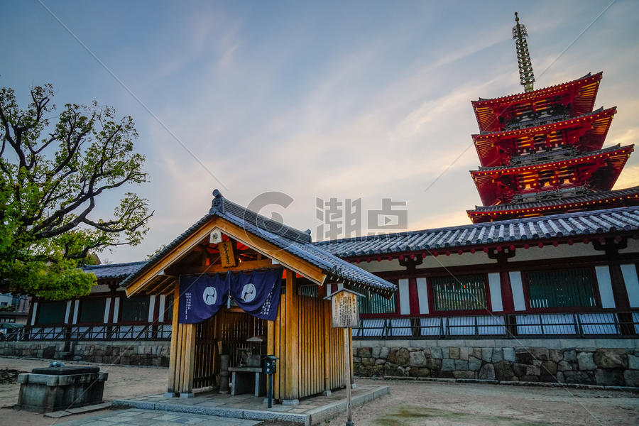 日本大阪四天王寺建筑图片素材免费下载