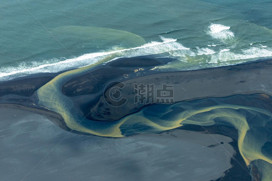 冰岛直升飞机航拍图片素材免费下载