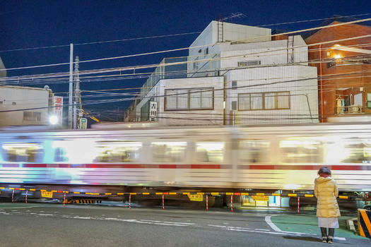 日本东京板桥夜景火车图片素材免费下载