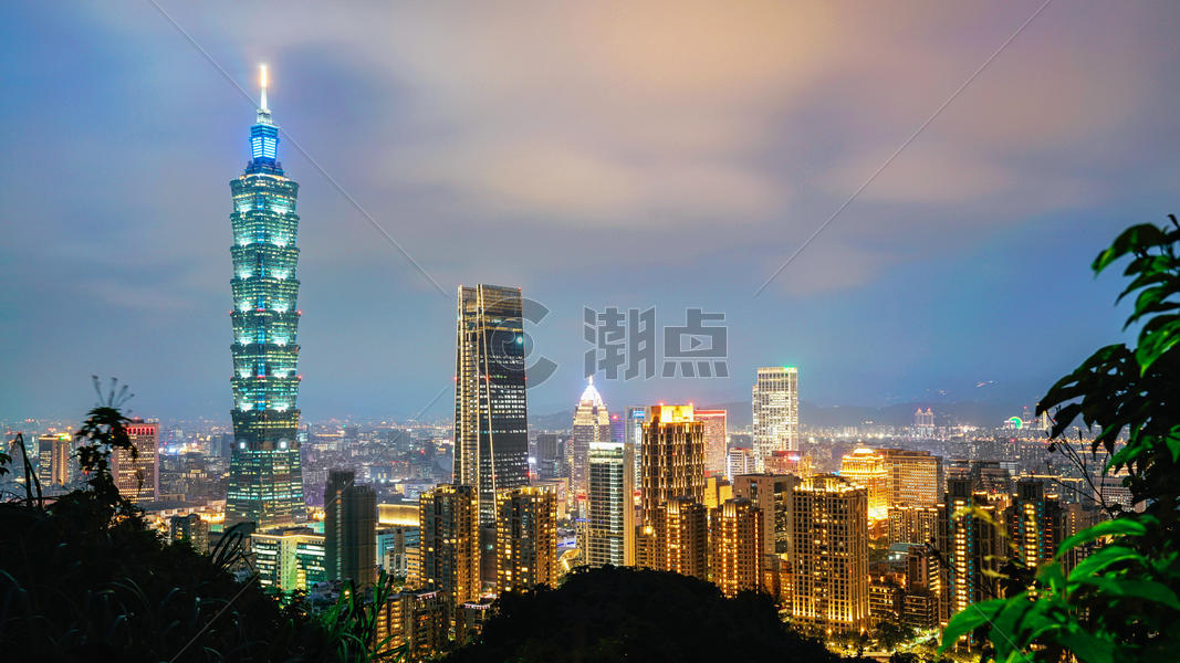 台北101大楼夜景图片素材免费下载
