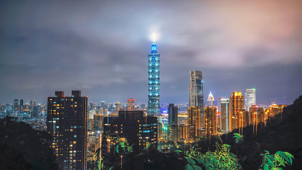 台北101大楼夜景图片素材免费下载