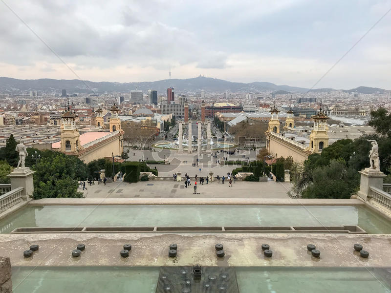 西班牙巴塞罗那西班牙广场风光图片素材免费下载