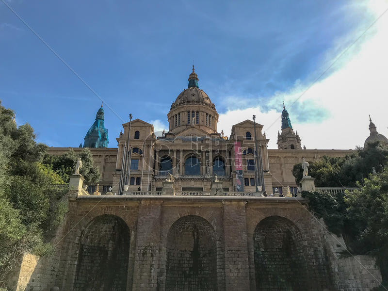 西班牙巴塞罗那加泰罗尼亚宫外景图片素材免费下载