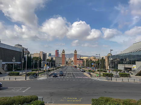 西班牙巴塞罗那西班牙广场风光图片素材免费下载