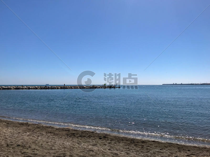 西班牙马拉加海滩风光图片素材免费下载