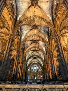 西班牙巴塞罗那大教堂风光图片素材免费下载