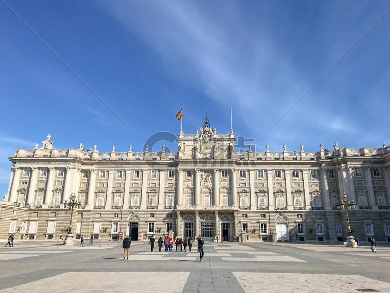 西班牙马德里皇宫外景图片素材免费下载