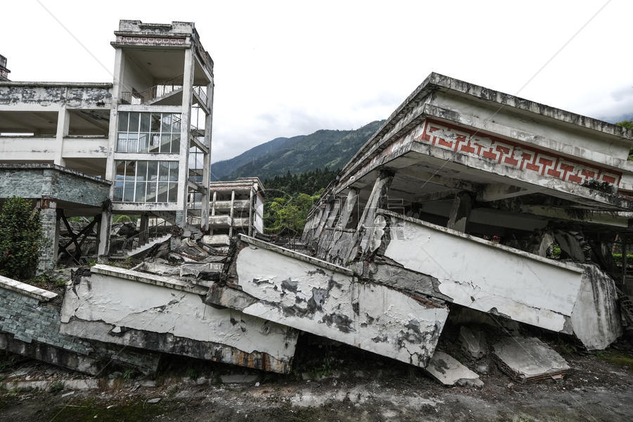 四川汶川地震遗址图片素材免费下载