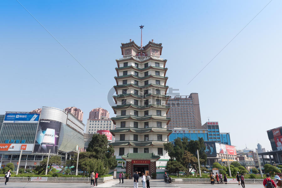 河南郑州二七纪念塔图片素材免费下载