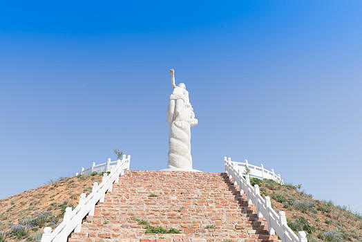 郑州伏羲山红石林伏羲雕像图片素材免费下载