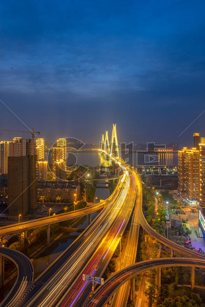 武汉城市夜景风光图片素材免费下载