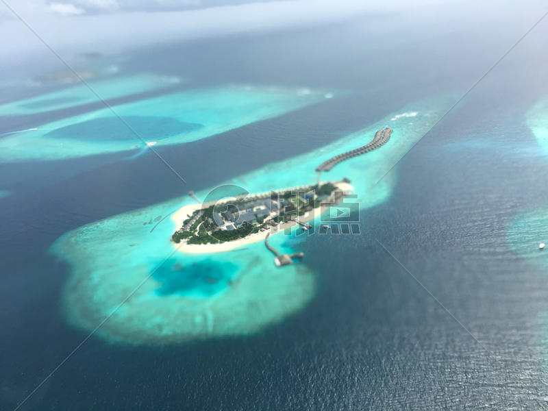 马尔代夫水飞航拍图片素材免费下载