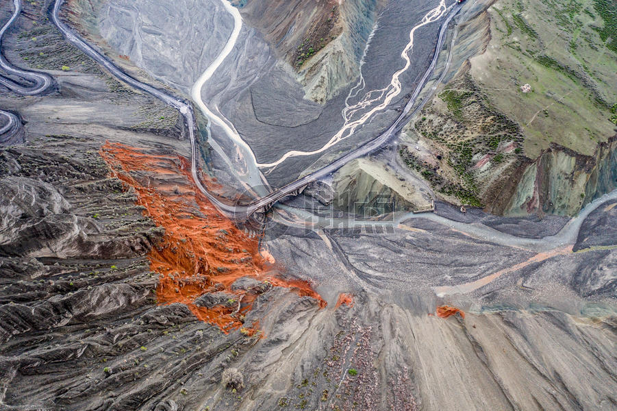 新疆天山大峡谷航拍素材背景图片素材免费下载