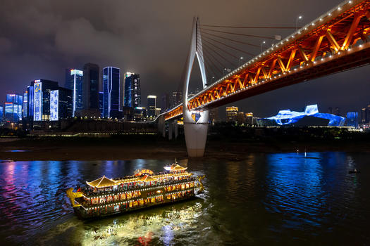 重庆嘉陵江夜景图片素材免费下载