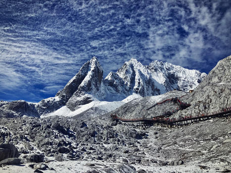 玉龙雪山冰川图片素材免费下载