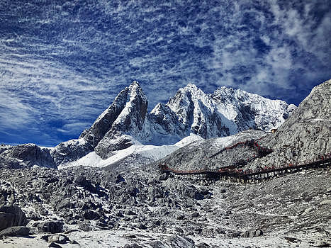 玉龙雪山冰川图片素材免费下载