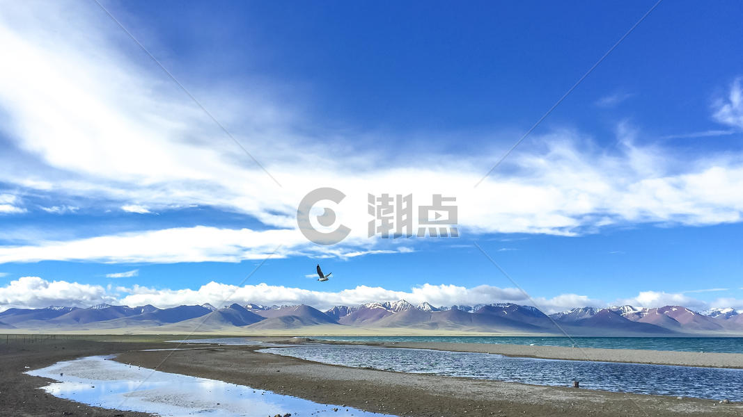 西藏羊湖景区风光图片素材免费下载