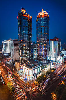 上海新梅联合广场夜景图片素材免费下载