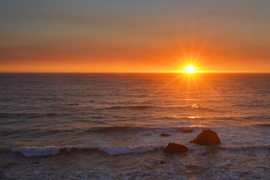 太平洋落日图片素材免费下载