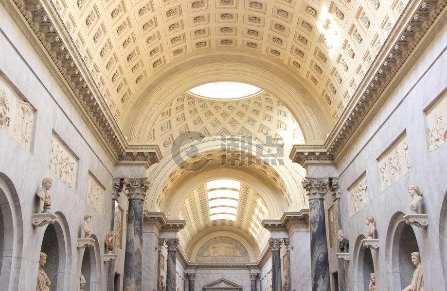 梵蒂冈博物馆雕像展厅图片素材免费下载