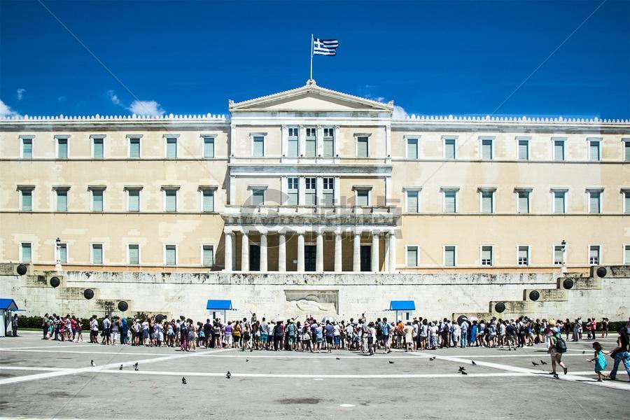 希腊雅典议会大厦全景图片素材免费下载