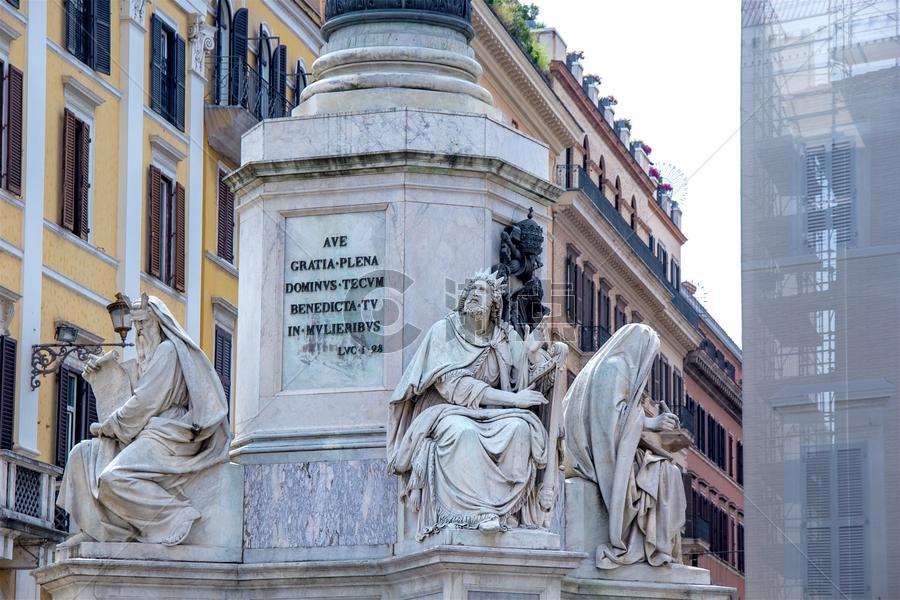 古罗马街头方尖碑雕塑图片素材免费下载