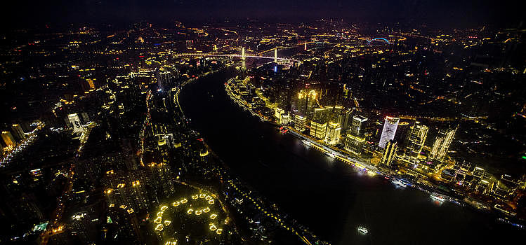上海鸟瞰夜景图片素材免费下载