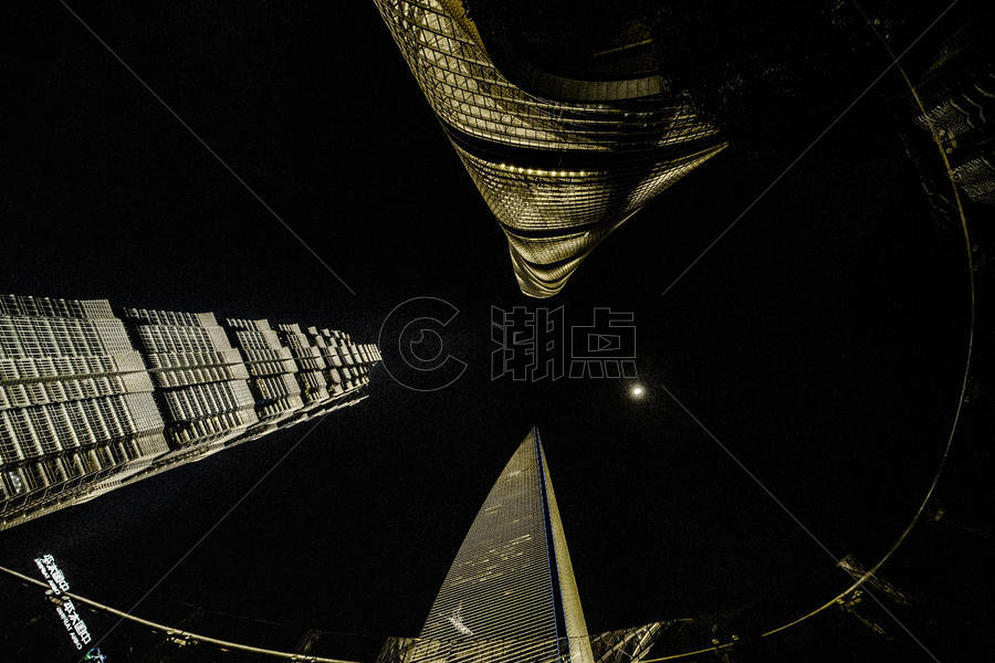 上海金融中心夜景图片素材免费下载