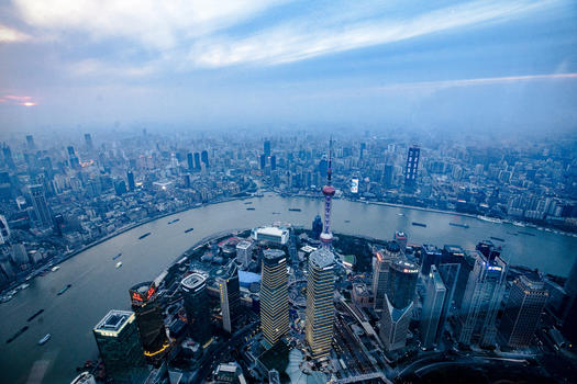 上海鸟瞰夜景图片素材免费下载