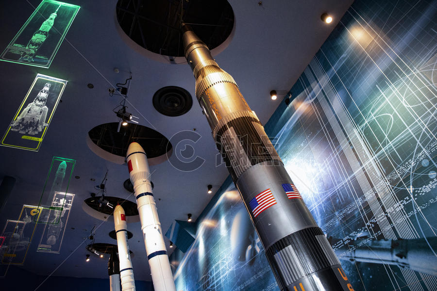 上海科技馆卫星火箭图片素材免费下载