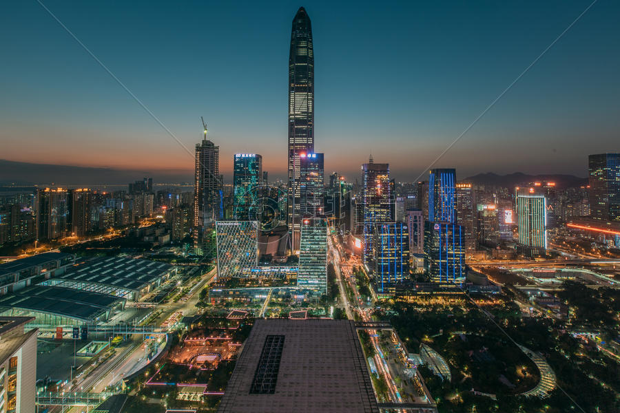 深圳夜景图片素材免费下载