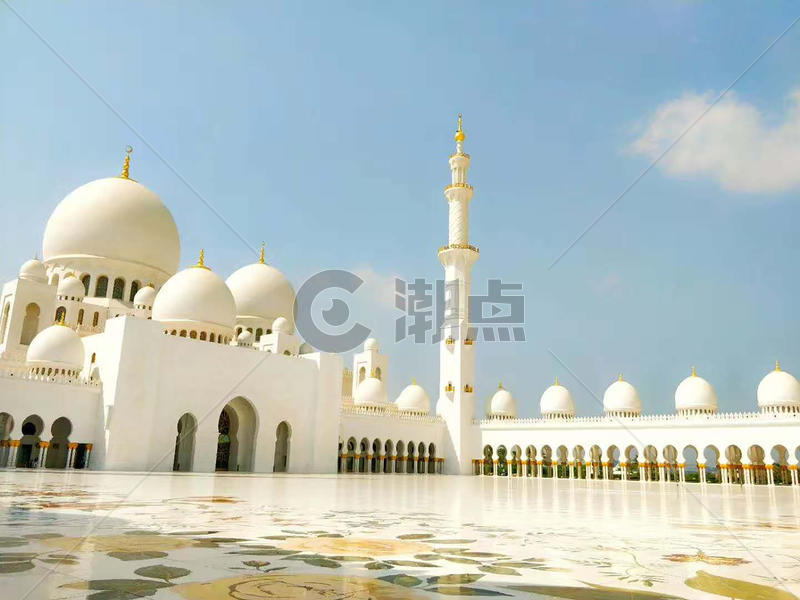 迪拜阿布扎比大清真寺图片素材免费下载