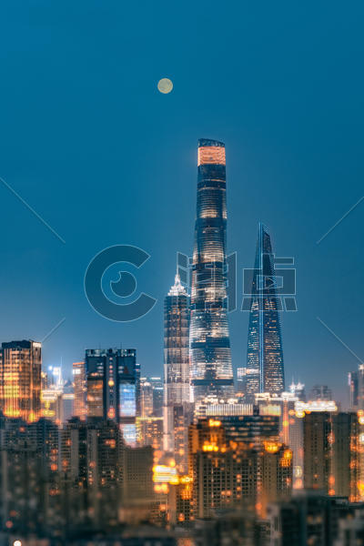 月色下的上海三件套图片素材免费下载