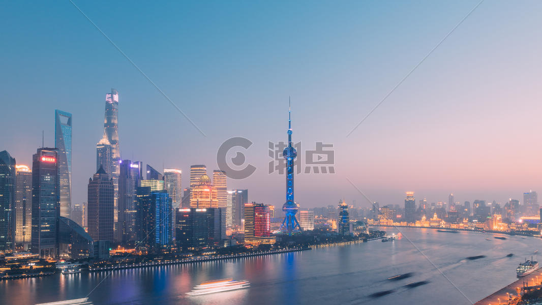 上海黄浦江夜景图片素材免费下载