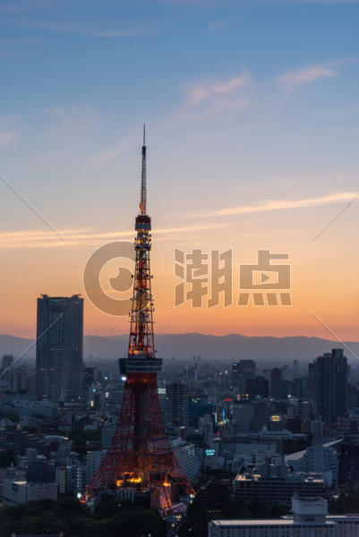 日本东京城市夜景日落图片素材免费下载