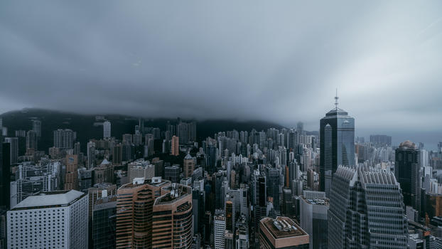 雨中香港图片素材免费下载