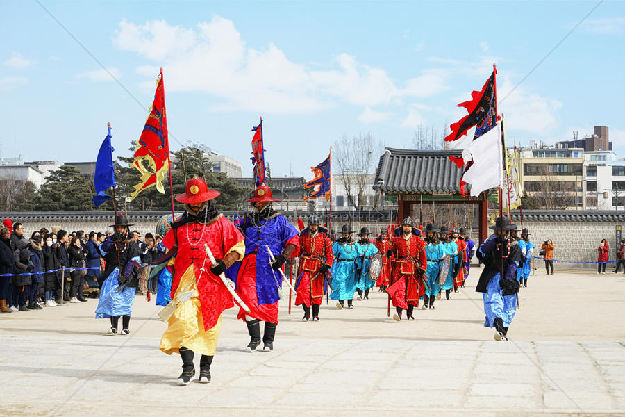 韩国传统仪仗队图片素材免费下载